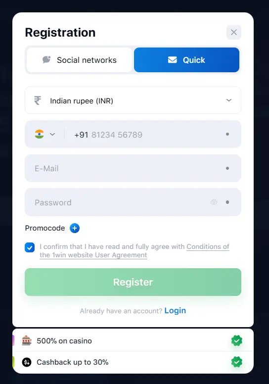 1win registration 1win registration